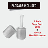 Mini Stretch Wrap Film | Plastic Shrink Wrap | Moving Supplies | Dispenser Options | Industrial Strength Hand Cling Wrap for Bundling and Wrapping