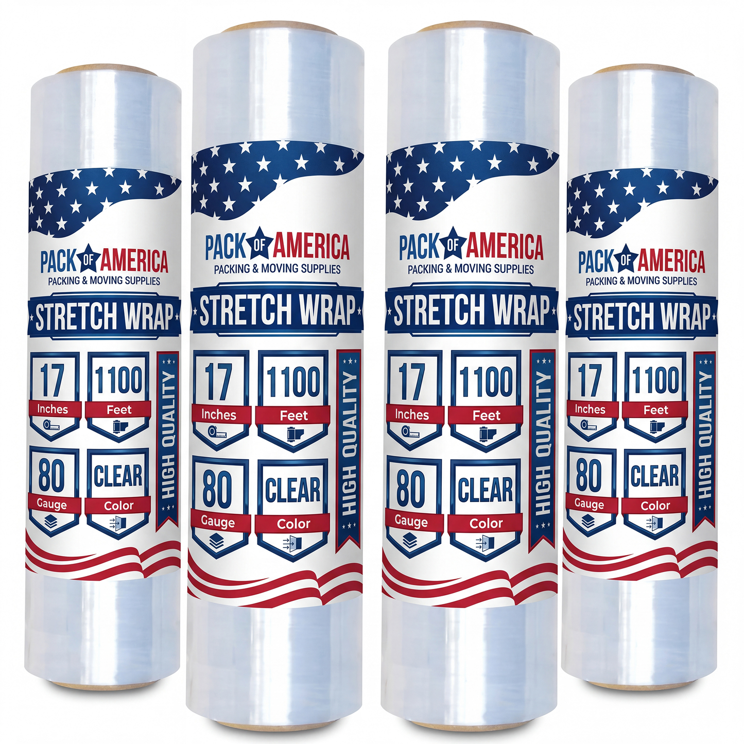 Stretch Film Clear - Industrial Heavy Duty Plastic Shrink Wrap