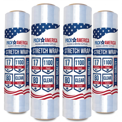 Stretch Film Clear - Industrial Heavy Duty Plastic Shrink Wrap