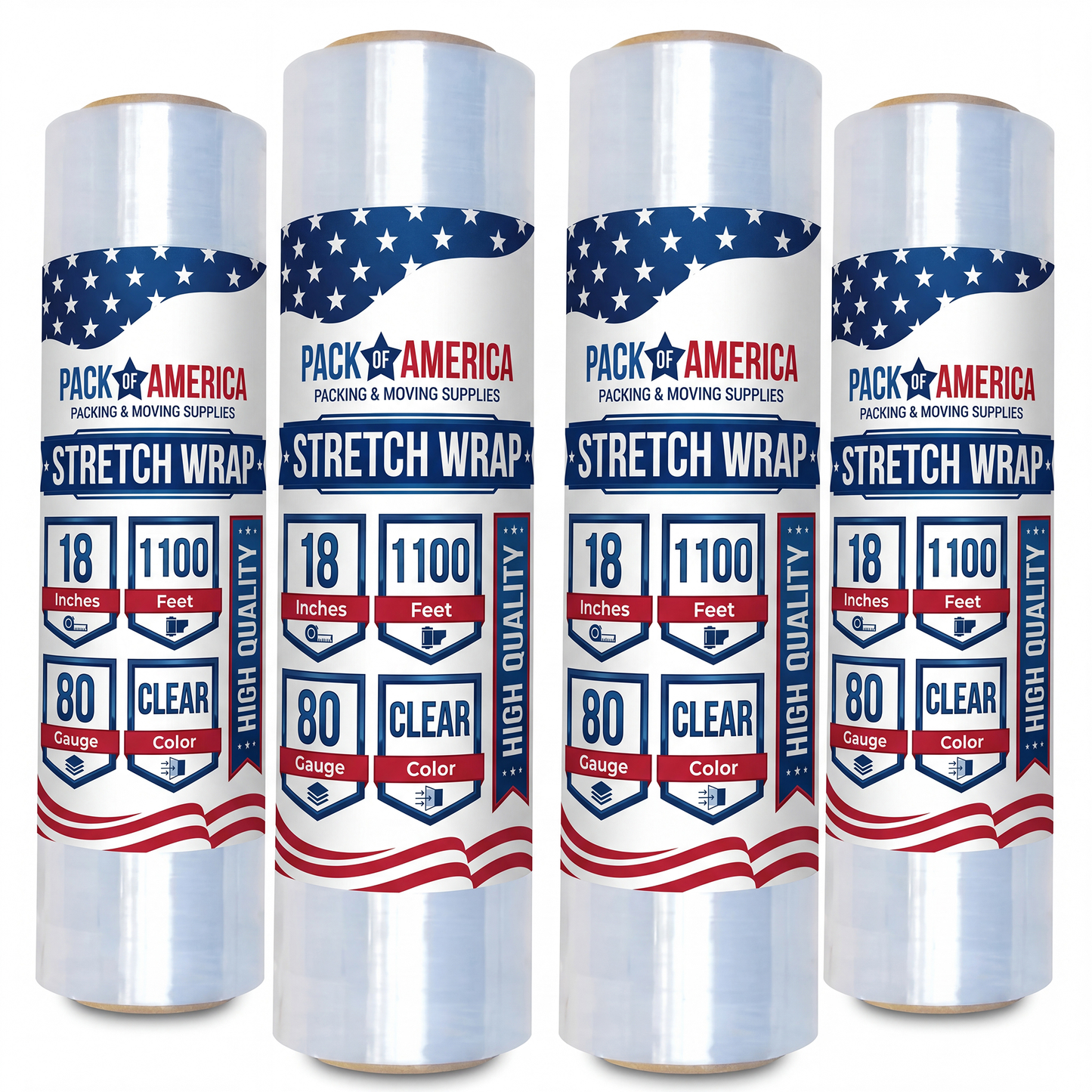 Stretch Film Clear - Industrial Heavy Duty Plastic Shrink Wrap