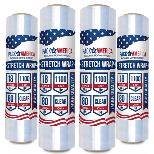 Stretch Film Clear - Industrial Heavy Duty Plastic Shrink Wrap
