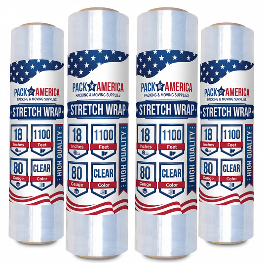 Stretch Film Clear - Industrial Heavy Duty Plastic Shrink Wrap