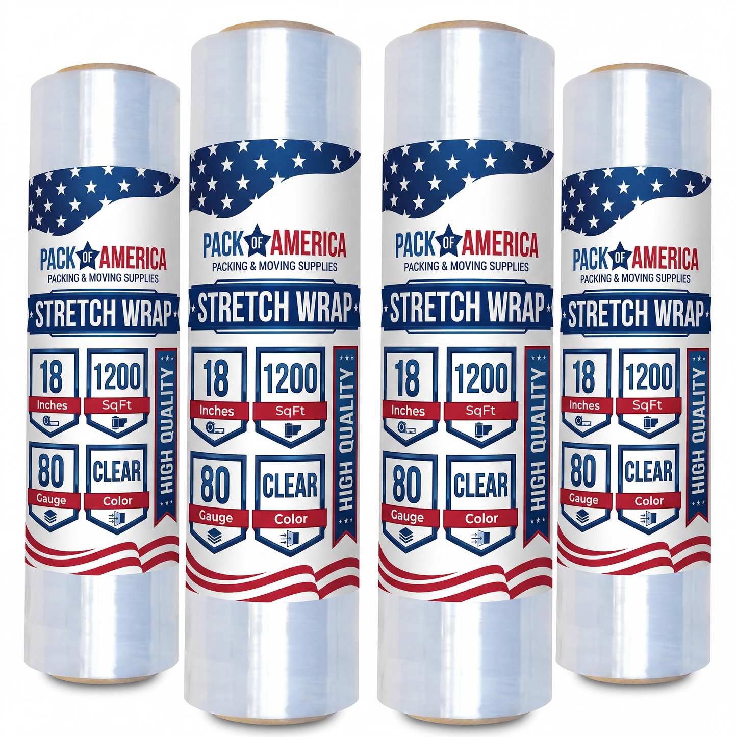 Stretch Film Clear - Industrial Heavy Duty Plastic Shrink Wrap
