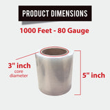 Mini Stretch Wrap Film | Plastic Shrink Wrap | Moving Supplies | Dispenser Options | Industrial Strength Hand Cling Wrap for Bundling and Wrapping