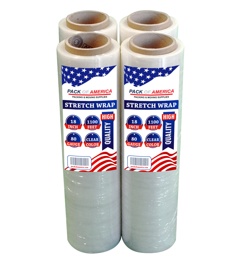Clear Color Stretch Wrap | Industrial Strength | Plastic Shrink Wrapping Film | Packing & Moving Supplies, Pallets, Furniture, Boxes, Shipment Protection