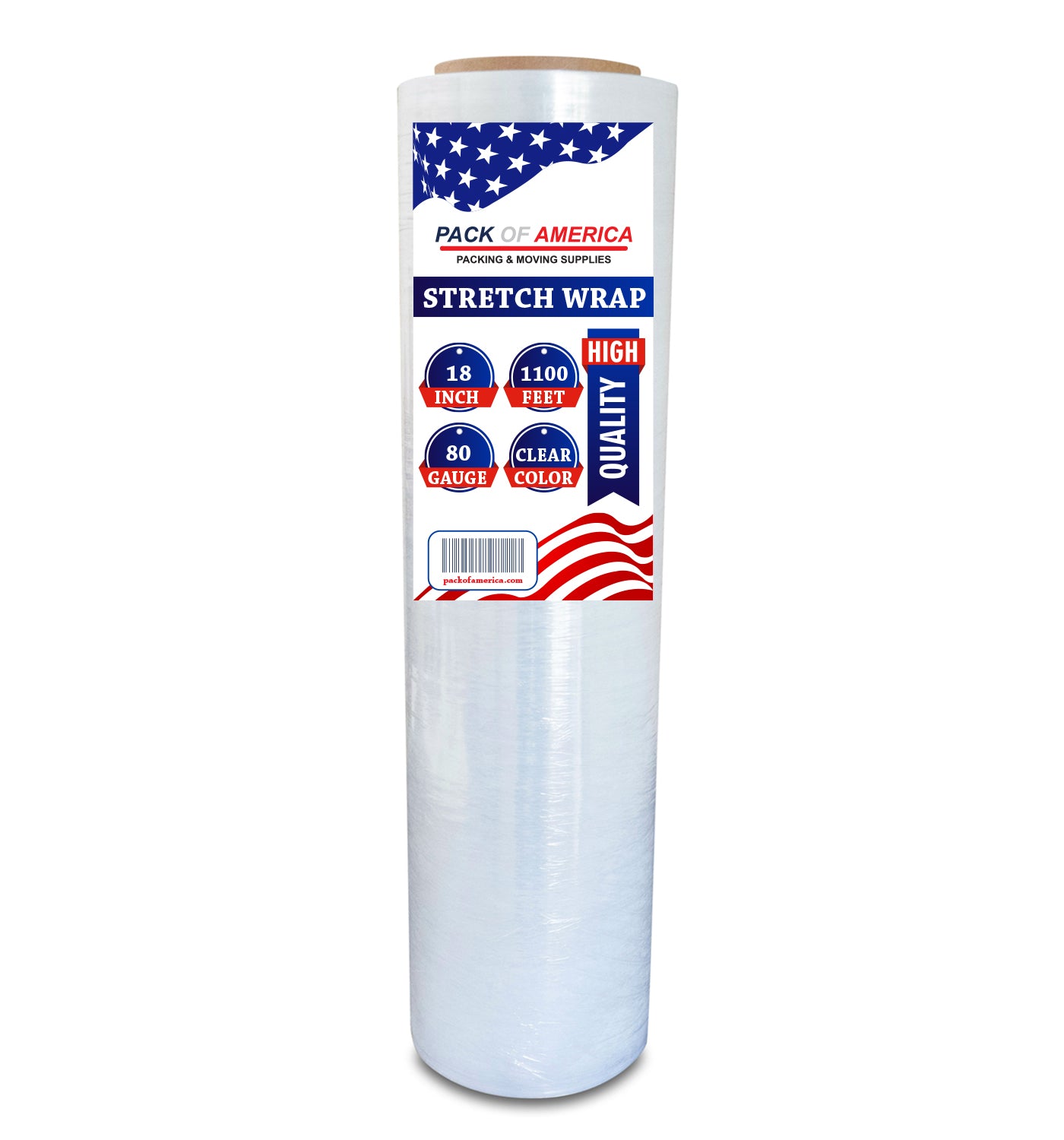 Stretch Film Clear - Industrial Heavy Duty Plastic Shrink Wrap
